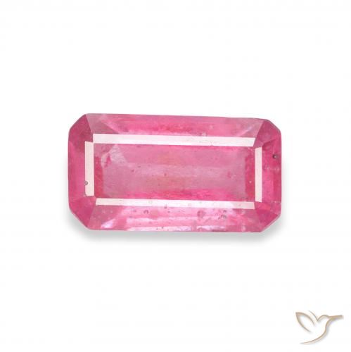 1.37ct Natural Medium Dark-Pink Rubí, corte esmeralda, SI