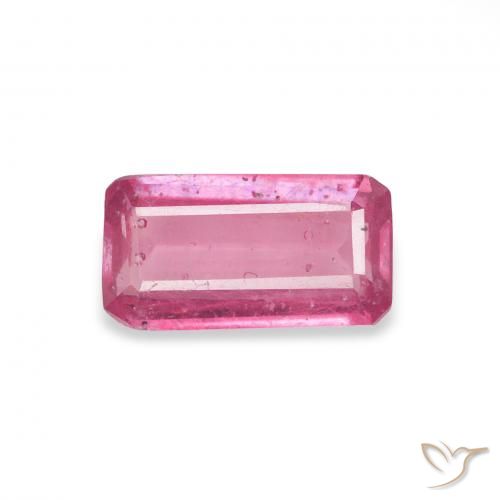 1.09ct Natural Rosado intenso Rubí, corte esmeralda, VS-SI