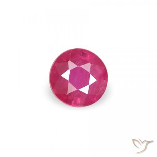 0.08ct Rojo rosado Rubí, Redondo, SI