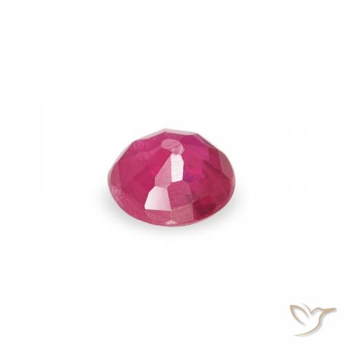 Rubí Rojo rosado natural de 0.08 ct, Redondo, SI