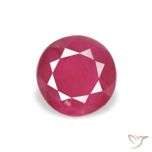 1.01ct Rojo rosado Rubí, Redondo, VS