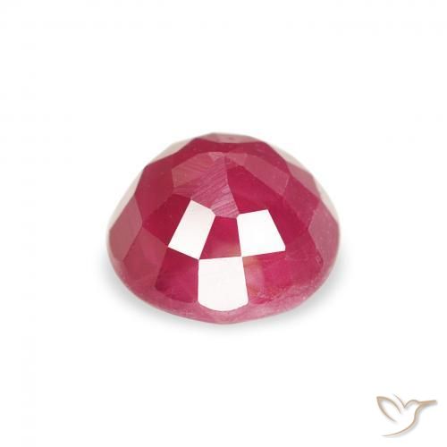 Rubí Rojo rosado natural de 1.01 ct, Redondo, VS