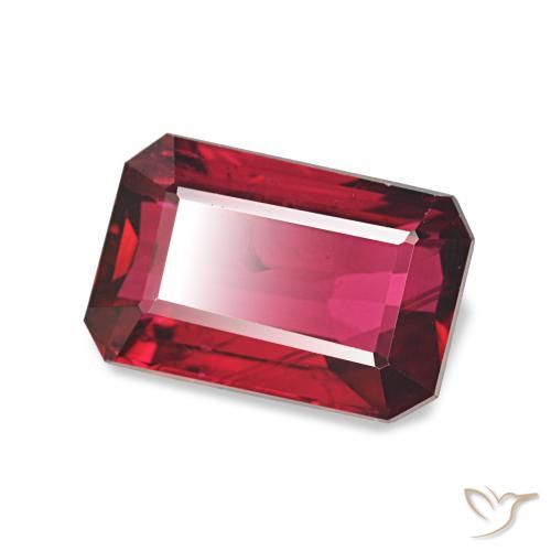 Rubí Rojo medio natural de 1.97 ct, Corte Octágono / Esmeralda, VS