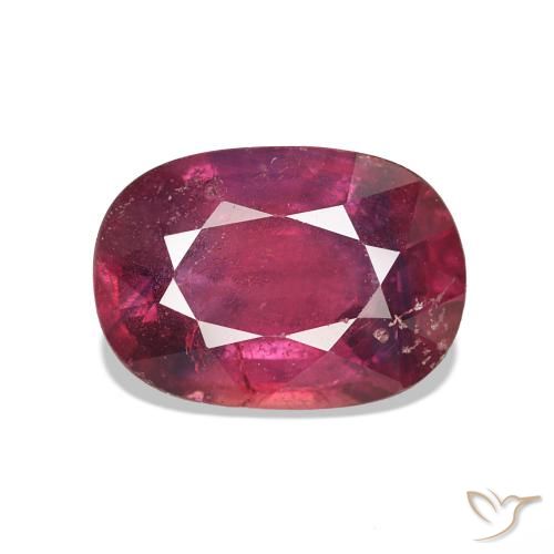 Rubí Medium Dark-Red natural de 1.37 ct, Forma Cojín, VS-SI