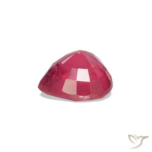 Rubí Rojo medio natural de 0.63 ct, Forma de corazón, VS
