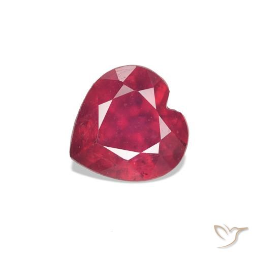 0.63ct Rojo sangre Rubí, Corazón, VS