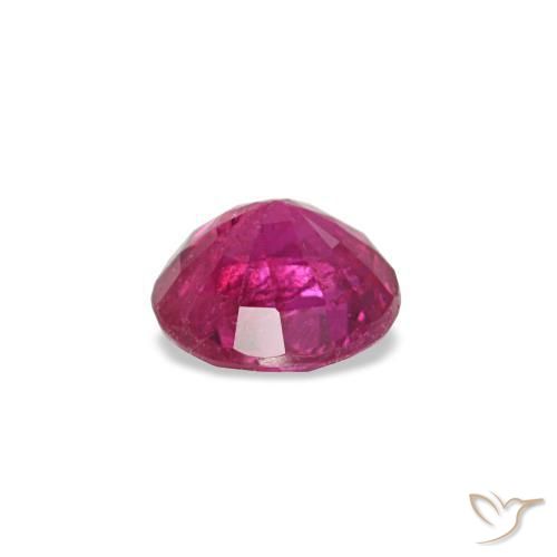Rubí rojo natural de 0,21 ct, corte redondo, VS