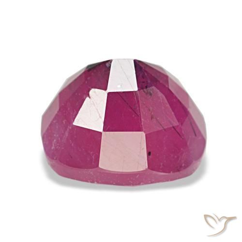 Rubí rojo natural de 2,65 ct, corte cojín, VS