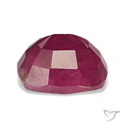Rubí rojo natural de 2,62 ct, corte cojín, VS