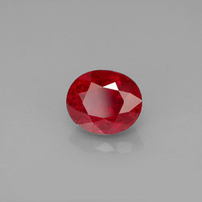 Rubí rojo natural de 2,08 ct, corte óvalo, SI-I1