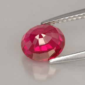 Rubí rojo natural de 2,20 ct, corte óvalo, SI-I1