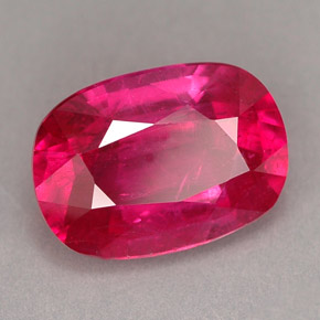 Rubí rojo natural de 3,18 ct, corte cojín, SI