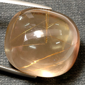 Cuarzo rutilado amarillo natural de 78,65 ct, transparente, transparente / translúcido