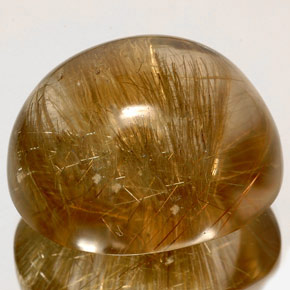 Cuarzo rutilado amarillo natural de 128,20 ct, transparente, transparente / translúcido