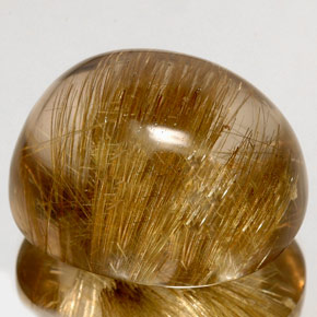 Cuarzo rutilado amarillo natural de 128,20 ct, transparente, transparente / translúcido