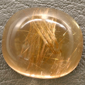 Cuarzo rutilado amarillo natural de 48,93 ct, transparente, transparente / translúcido