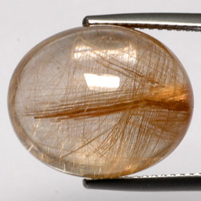 Cuarzo rutilado amarillo natural de 18,48 ct, transparente, transparente / translúcido