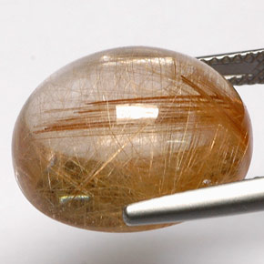 Cuarzo rutilado amarillo natural de 18,48 ct, transparente, transparente / translúcido