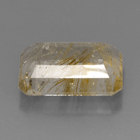 Cuarzo rutilado amarillo natural de 15,08 ct, transparente, transparente / translúcido