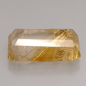 Cuarzo rutilado amarillo natural de 12,60 ct, transparente, transparente / translúcido