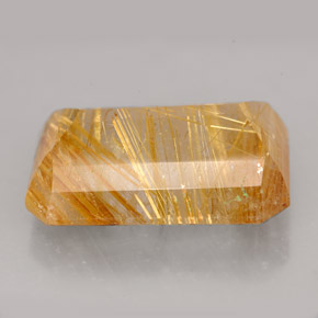 Cuarzo rutilado amarillo natural de 16,29 ct, transparente, transparente / translúcido