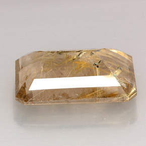 Cuarzo rutilado amarillo natural de 37,66 ct, transparente, transparente / translúcido
