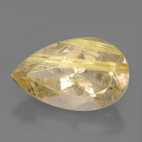 Cuarzo rutilado amarillo natural de 8,60 ct, transparente, transparente / translúcido
