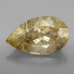 Cuarzo rutilado amarillo natural de 7,08 ct, transparente, transparente / translúcido