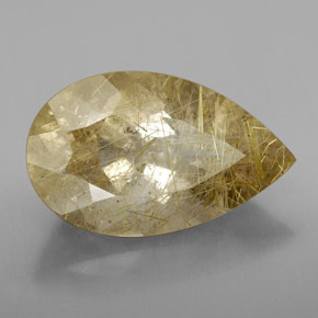 Cuarzo rutilado amarillo natural de 7,08 ct, transparente, transparente / translúcido