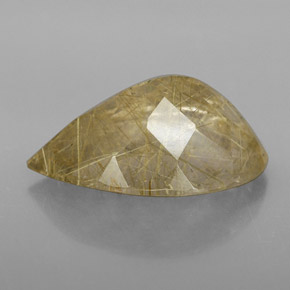Cuarzo rutilado amarillo natural de 7,08 ct, transparente, transparente / translúcido