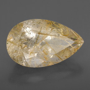 Cuarzo rutilado amarillo natural de 8,34 ct, transparente, transparente / translúcido