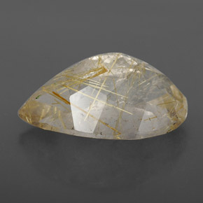 Cuarzo rutilado amarillo natural de 8,34 ct, transparente, transparente / translúcido