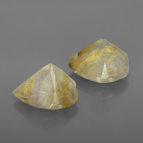 Gemas de cuarzo rutilado amarillo natural de  ct, transparente, transparente / translúcido
