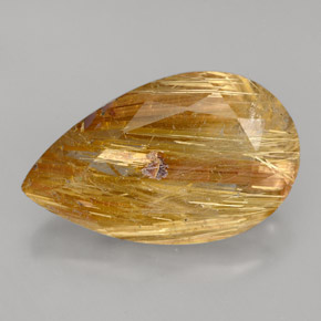 Cuarzo rutilado amarillo natural de 8,64 ct, transparente, transparente / translúcido