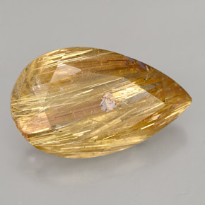 Cuarzo rutilado amarillo natural de 8,64 ct, transparente, transparente / translúcido