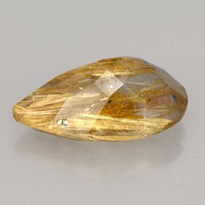Cuarzo rutilado amarillo natural de 8,64 ct, transparente, transparente / translúcido