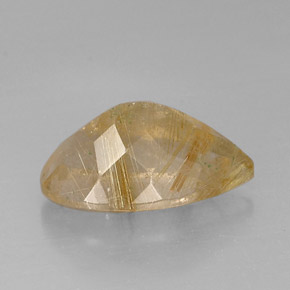 Cuarzo rutilado amarillo natural de 8,90 ct, transparente, transparente / translúcido