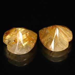 Gemas de cuarzo rutilado amarillo natural de  ct, transparente, transparente / translúcido
