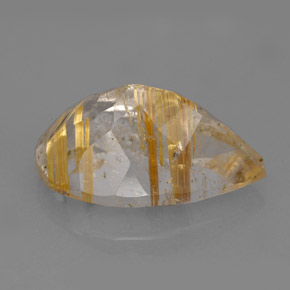 Cuarzo rutilado amarillo natural de 8,62 ct, transparente, transparente / translúcido