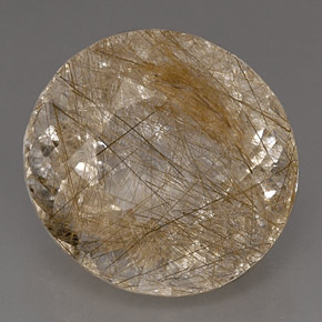 Cuarzo rutilado amarillo natural de 17,81 ct, transparente, transparente / translúcido