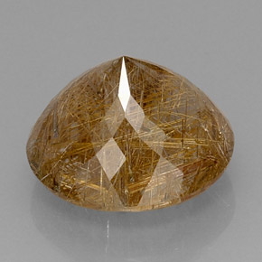Cuarzo rutilado amarillo natural de 16,80 ct, transparente, transparente / translúcido