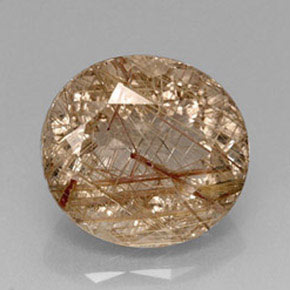 Cuarzo rutilado amarillo natural de 18,09 ct, transparente, transparente / translúcido