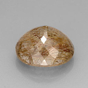 Cuarzo rutilado amarillo natural de 18,09 ct, transparente, transparente / translúcido