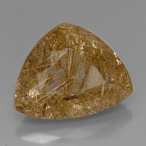 Cuarzo rutilado amarillo natural de 21,78 ct, transparente, transparente / translúcido