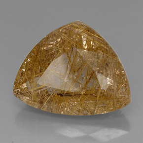 Cuarzo rutilado amarillo natural de 21,78 ct, transparente, transparente / translúcido