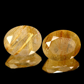Gemas de cuarzo rutilado amarillo natural de  ct, transparente, transparente / translúcido