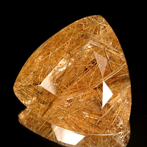Cuarzo rutilado amarillo natural de 41,54 ct, transparente, transparente / translúcido