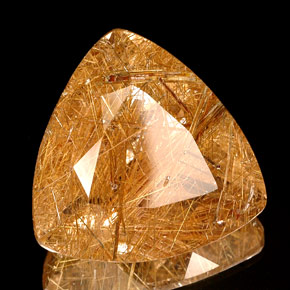 Cuarzo rutilado amarillo natural de 41,54 ct, transparente, transparente / translúcido
