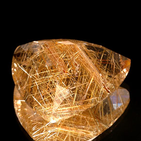 Cuarzo rutilado amarillo natural de 41,54 ct, transparente, transparente / translúcido