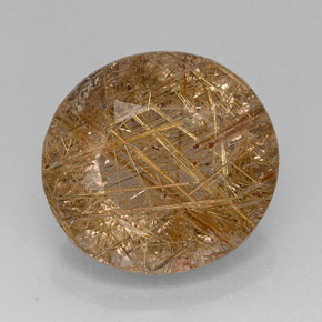Cuarzo rutilado amarillo natural de 28,74 ct, transparente, transparente / translúcido